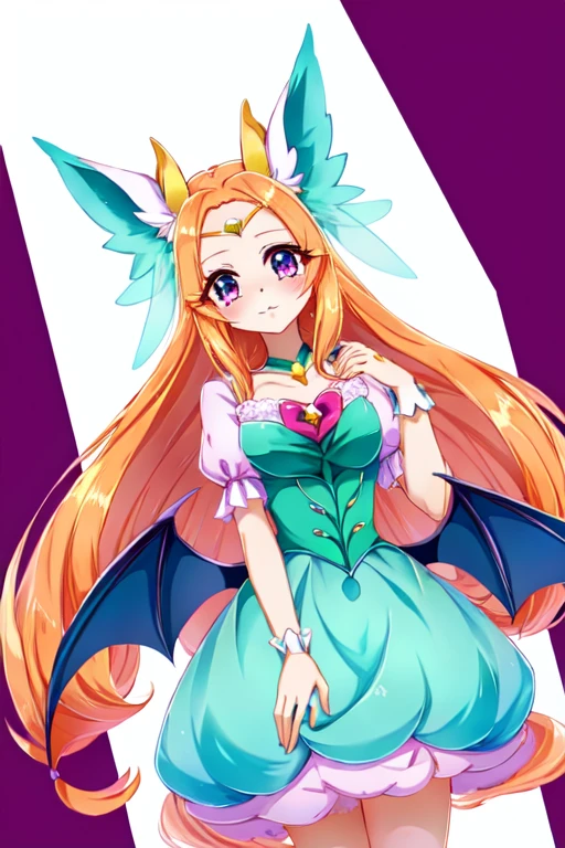 Female furry orange bat precure style 