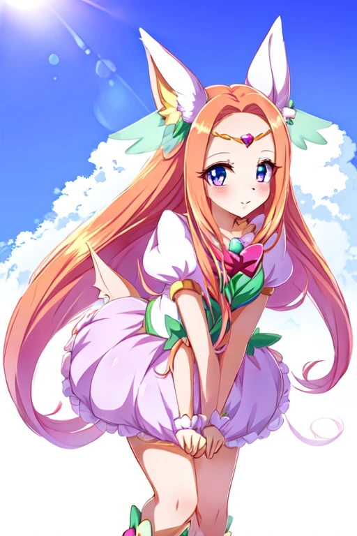 Female furry orange bat precure style 