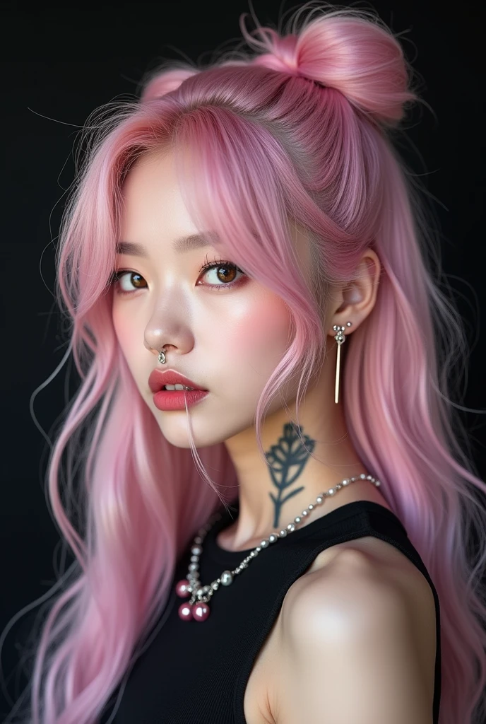 (perfection_refer to),(View the viewer:1)
(good),Face close-up,
,(One girl:1.8),alone,(Cute 21 year old Korean girl:1.2),(K-Pop Idols:1.2), (Korean mixed race),Small Head,
,black_eye,detailed eye,  (Woman with a cigarette in her mouth:1.4),(Cigarette smoke:1.4),(black色の背景:1.4),(Very short bob hair:1.4)


(masterpiece), (Highest quality:1.2), Absurd pale skin, ((perfection female figure)),
Mature Woman, Cinema Lighting,
(High resolution), (photoRealistic:1.4),
(Very complicated),(Exquisitely crafted down to the last detail),
Very detailed, High resolution, original, Very detailed 8k 壁紙,Highest quality, figure,
Detailed face, Super detailed, RAW Photos, Realistic((Lighting on face:1.5)),((Close-up of face:1.2)),((Delicately depicting the face:1.2)),((multicolored hair colors:1.5)),((Dreadlocks:1.4),(((Completely naked))),(((nsfw)))