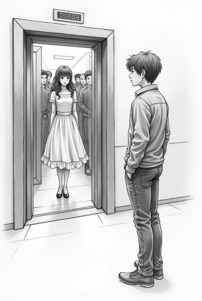 Tall woman rapping a young boy