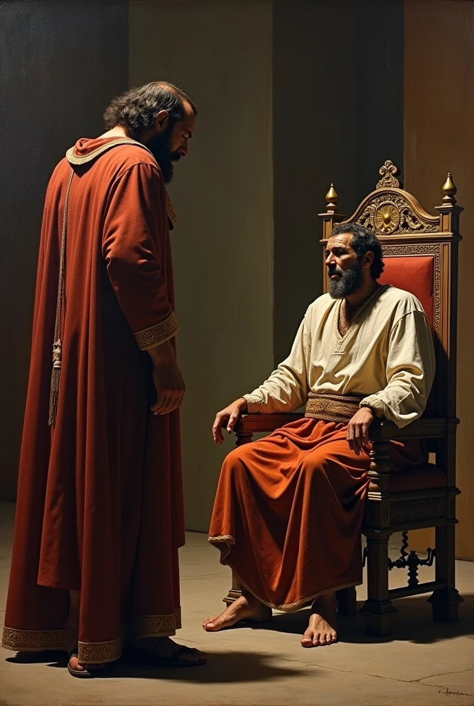 A historical figure being interrogated.