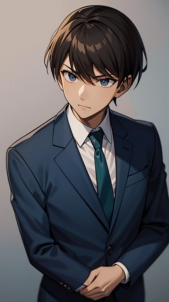 yagami light, dark blue suit, green necktie, dark blue slack, 1male,