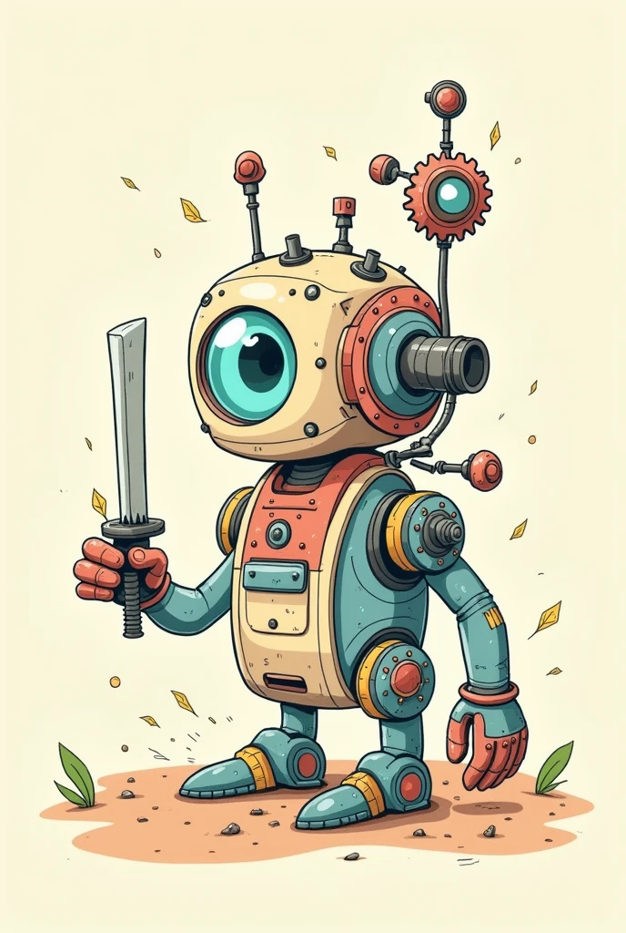 Make a steampunk humanoid skull enemy for a 2D platformer game
