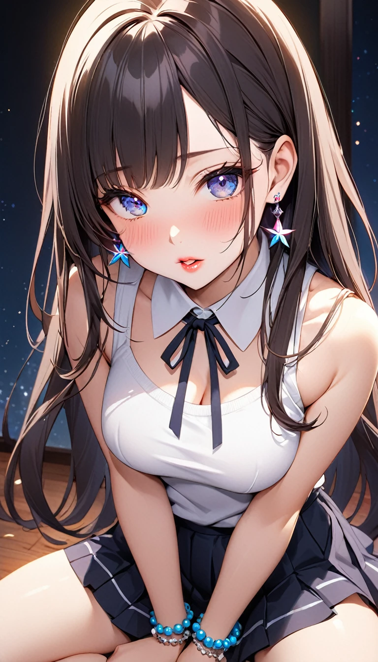 (((close up hand))), (I look up at the girls from the ground)、((The girl straddles the boy and grabs his penis to make him ejaculate))、((A seductive wicked smile)), Yui、low length、(thin)、((5 years old girl))、(Staring at the penis)、(Bright white skin), (((child girl)))、Brown Hair、Messy hairstyle、(Forehead)、、Grey Eyes、Squint your eyes、white Cropped tank top、(covered nipples), ((Handjob)), ((Black tight mini skirt))、belly button、(Thighs), (garter belt)、(Groping the penis), ((Girl squeezes me with her crotch))、Open your legs a little、((Crouching on top of a boy)), In the classroom of an elementary school、A girl on top, ((girl grabbing boys penis)), 1boy, boy is lying, (penis), ((eject cum)), The boy is exposing his crotch、((handjob))、