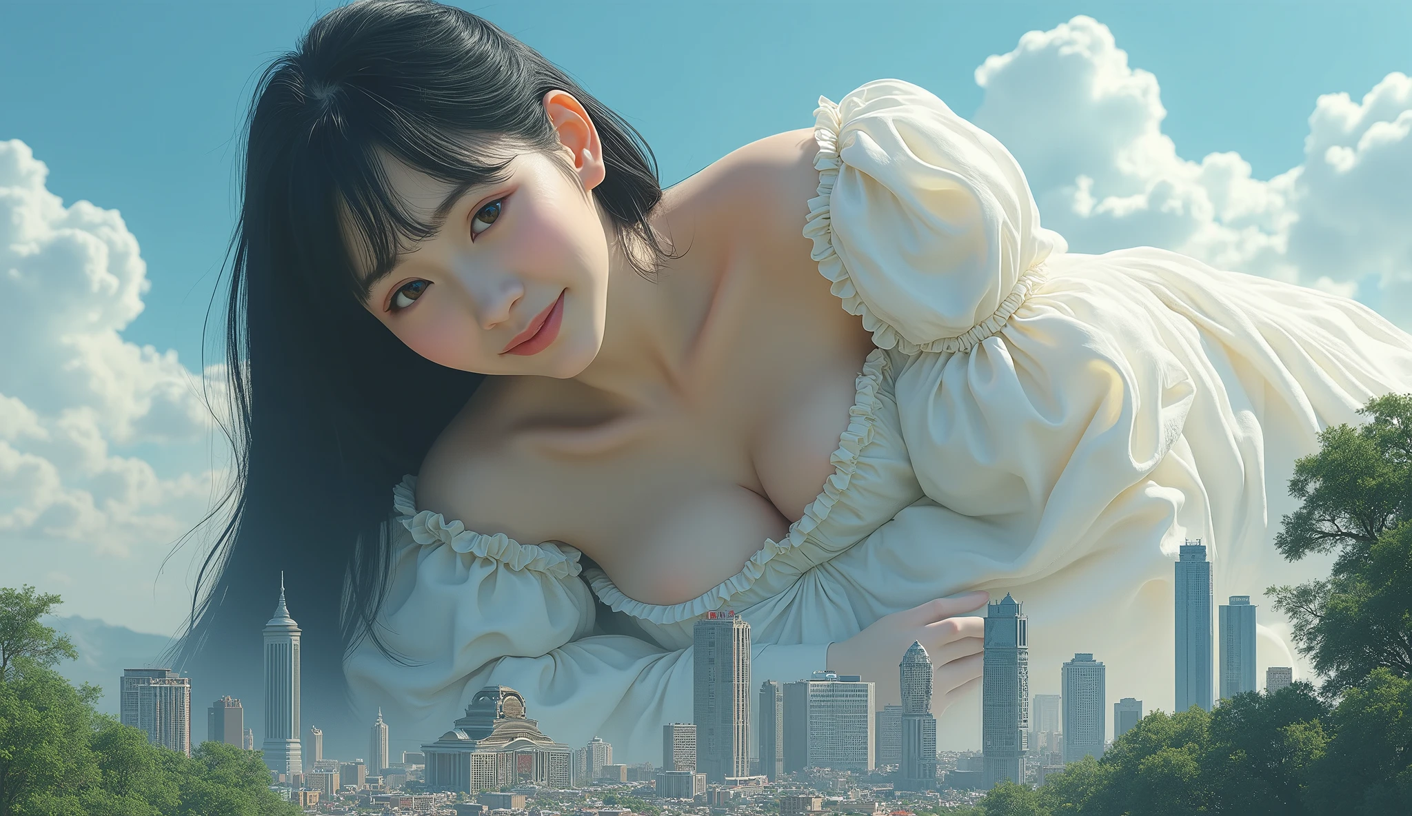 nsfw, best quality, masterpiece, ultra-detailed, 1girl, black eyes, whole body ,huge breasts, (((nipples))), (((hime cut))), (((blunt bangs))), (((tsurime))), (((((narrow eyes))))), outdoors, (((younger))), (pop idol),public indecency, (((nude))),,pussy,solo, (brown hair),(short hair),((((wavy hair)))),(((loli))),((((shaved pussy)))),(((((in the sky))))),(((((falling from the sky))))), (((free fall))), ((((No expression)))),((((((syncope)))))) ,((((((Fainting)))))) ,(((spread your arms))),(((spread your legs and stretch your legs))),((hair is messy)), Breasts are disturbed ,roll her eyes back, turn upside down,(((((pee))))),(((((incontinence)))))