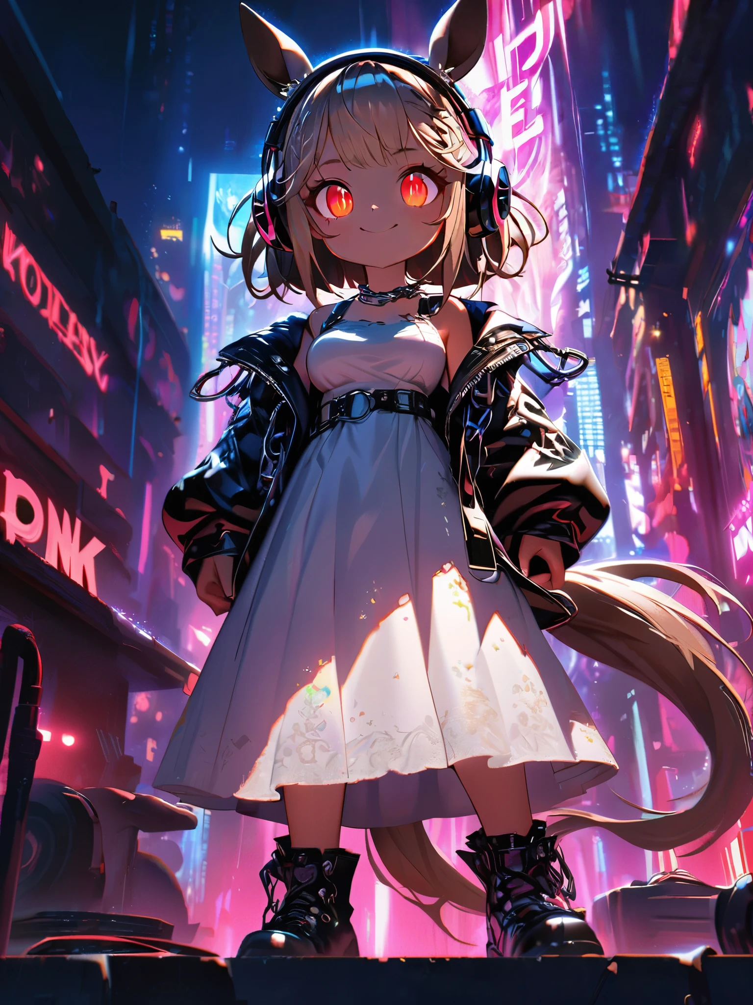 (award winning 8k official art:1.3) of (mad (giant zombie chibi gtsgiga), open mouth, monstrous, breaking:1.3), angry, kawaiitech, kawaii, cute colors, ferocious, good fingers, night, extremely detailed background, sweet, front, epic, (masterpiece:1.4), (best quality:1.4), Amazing, beautiful, finely detailed, (Depth of field:1.4), extremely detailed 8k, stunning, (light reflections:0.5), (crisp:1.5), red twin tails, vibrant, (edge detection:1.2), absurdres, impressive, 120mm, clear, powerful