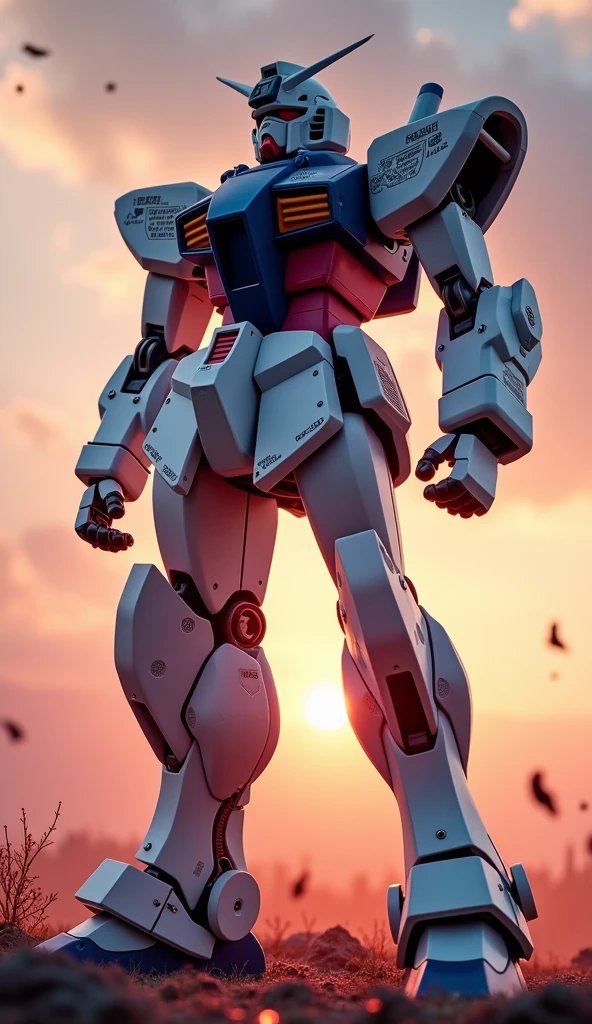 (best quality, ultra-detailed, photorealistic: 1.39), bright and vibrant colors, studio lighting, romantic,The background is a battlefield,The size is 18m,One large,(((Gundam inspired by the zero fighter:1.3)))High resolution, masterpiece, accurate, 最high quality, High detail, High-resolution model, high quality, Ultra high definition, ダイナミックポーズ