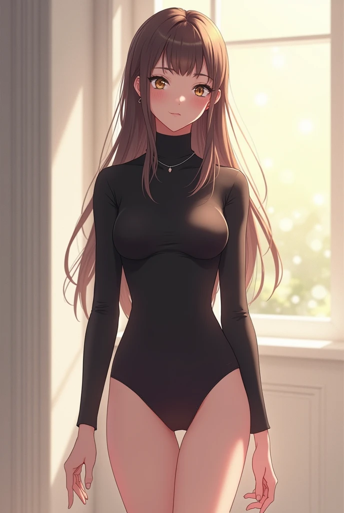 1girl, underwear, lingerie, tight shirt, big chest, reaching at the top of a cupboard, shiny skin