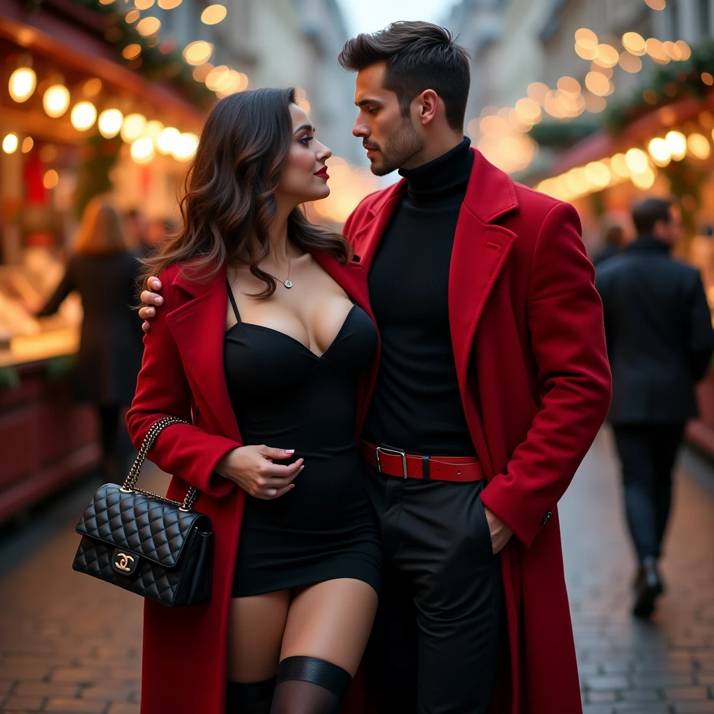 (best quality,highres:1.2),beautiful detailed eyes,longeyelashes,beautiful detailed lips,(realistic:1.37),(HDR,UHD) full body of a girl seducing a man with sloppy sexy clothing, On a street corner at night, standing and legs are opened, Short coat of white fur, seductive gaze, wavy tousled hair, and a mischievous smile, against a vibrant background, with soft studio lighting, capturing the tantalizing atmosphere of sexual temptation, full body wide shot,