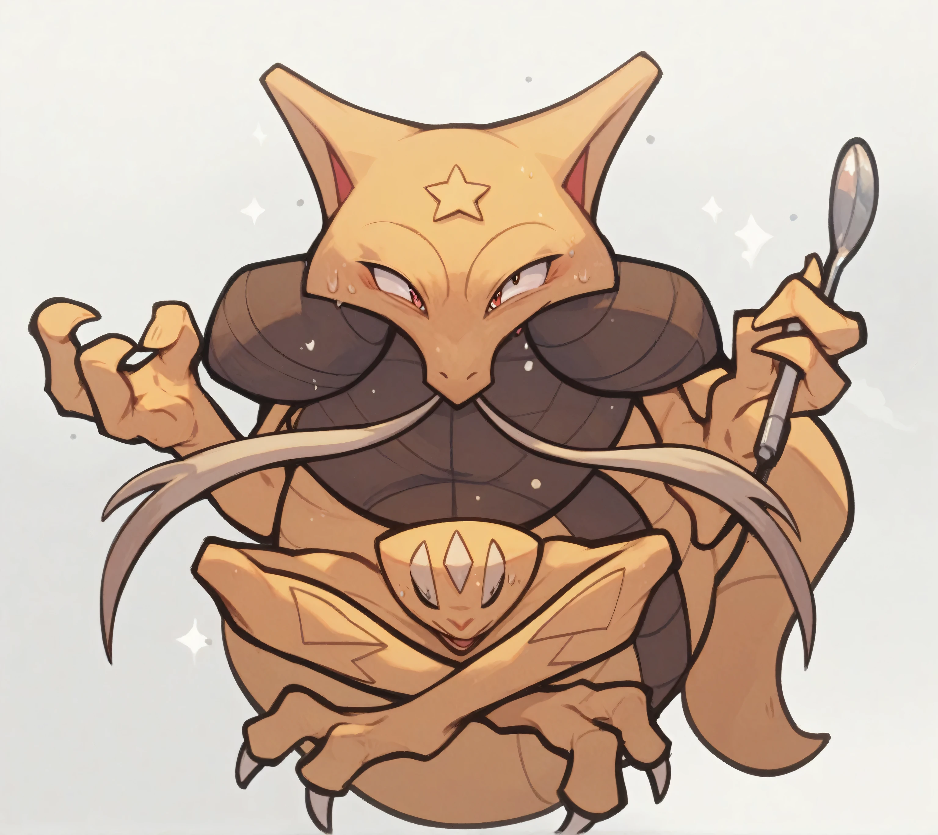 A male white dog brown ears chubby There are tentacles all around touching own self Wear a necklace with a bell horny face heart-shaped eyes Tentacles enter the mouth