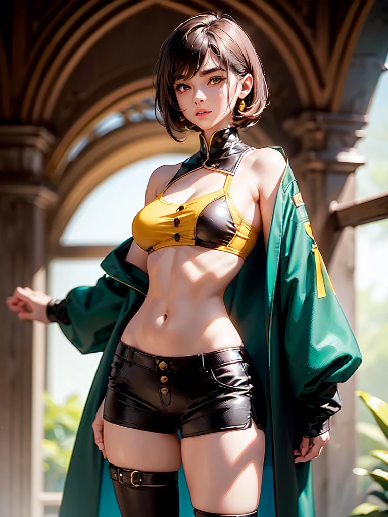 (8k,Fotos RAW,melhor qualidade,tmasterpiece:1.2),Ultra - Detalhado,Arte Oficial,realista:1.37,Artisticamente,Sexy enorme(5) , seios grandes, clivagem, pele branca, perna longa bonita, Motor Unreal 5, RTX , female version of CAPITÃO GANCHO (PETER PAN)