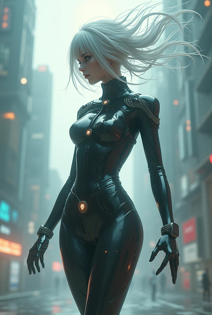 (obra de arte, 4k resolution, ultra-realista, muito detalhado), (White superhero theme, charismatic, Leaves&#39;uma garota no topo da cidade, vestindo fantasia de Homem-Aranha, she is a superhero), [ ((25 anos), (longos cabelos brancos:1.2), corpo todo, (olhos azuis:1.2), ((Postura do Homem-Aranha),show of force, jumping from one building to another), ((ambiente urbano arenoso):0.8)| (paisagem urbana, At night, dynamic lights), (lua cheia))] # Explanation: The Prompt mainly describes a 4K painting of ultra-High definition, very realista, muito detalhado. (obra de arte, Melhor qualidade, alta qualidade, High definition, alta qualidade texture, alta qualidade shadow, Alto detalhe, lindo detalhado, finamente detalhado, textura detalhada, realista, colorida, delicado, cinematic light, side lighting, rastreamento de raio, sharp focus)), (detalhes complexos, inventar,), (rosto bonito, olhos lindos e delicados detalhados, highly pele detalhada, pele detalhada, best proportion four fingers and a thumb,  large medium breasts, quadris largos), (8k), (Melhor qualidade), (obra de arte:1.2), (realista),(peito deslizando),(mamilo inchado),((calcinha muito cavada)),((agachamento,(abertura de duas pernas)))), (((dramatic lighting)),((transparente)),((Muito transparente)),((without bra))), (((postura sedutora)),((Pele branca:1.4)), olhos detalhados