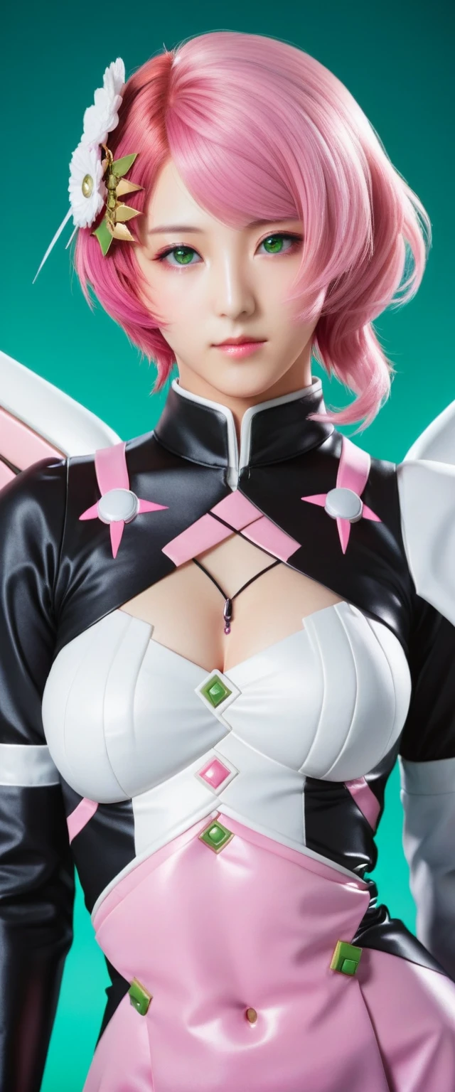 Alisa Bosconovitch, best quality, contemporary, flat style, minimalism, Illustrates??the green eyed plane, pink hair, short hair, multicolored hair, Black Shirt, mechanical wings, Close-U head portrait, Pointed Chest, neckline, super neckline, medium breasts, tekken，pink hair pastel, 1 girl, in kimono, hand painted，Line drawing without color, colorful yandere pastel, tekken, [Detailed illustrations, Extremely ideal anatomy-based art, very detailed and detailed drawings, delicate lines with slowness and urgency, Realistic texture expression],(((Colored main lines)),(Works of art with excellent craftsmanship),(park background),[ Skinny old pretty japanese anime] pink hair claro, in maid&#39;s clothes，slender figure，chunky，He sat on the floor，Dressed in pink and white maid outfits，very short hair，with cat ears，quadratic element，, pink kawaii in 1910s era clothing, Alisa Bosconovich&#39;s pink lips, in the style of the soft aurorapunk color palette, an anime illustration of your face, animated gifs, hand drawn animation, charming sketches, smooth and shiny, hazy romanticism, Superflat style, white background - air 1:1 - niji 5 - expressive style --s 50
