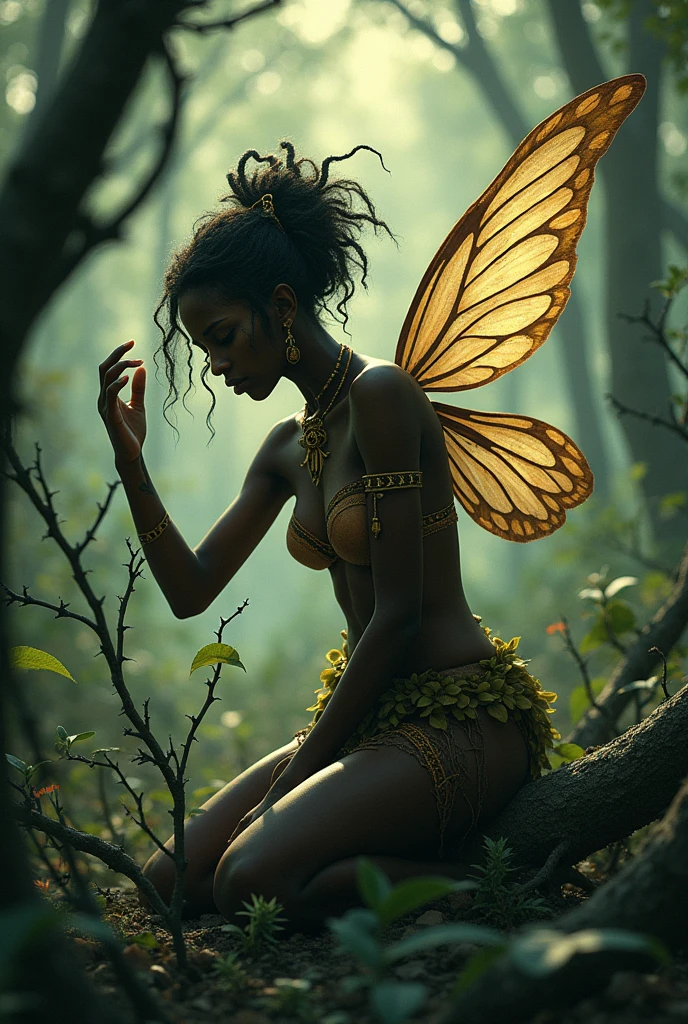 A black Woman Tinker Bell