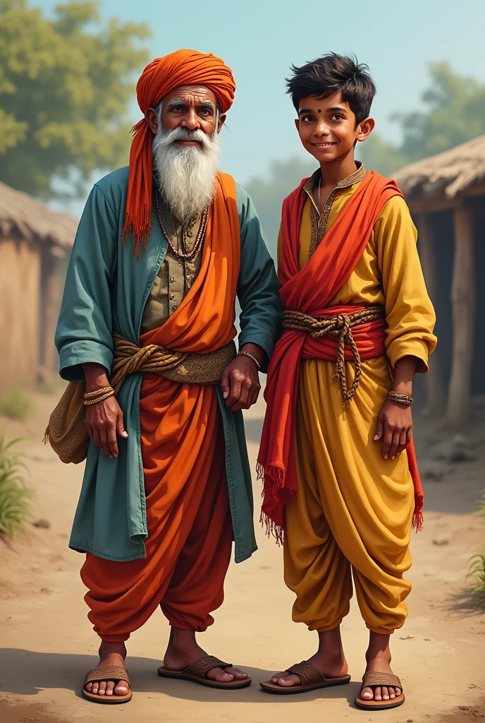 Indian village one rich men and a boy
