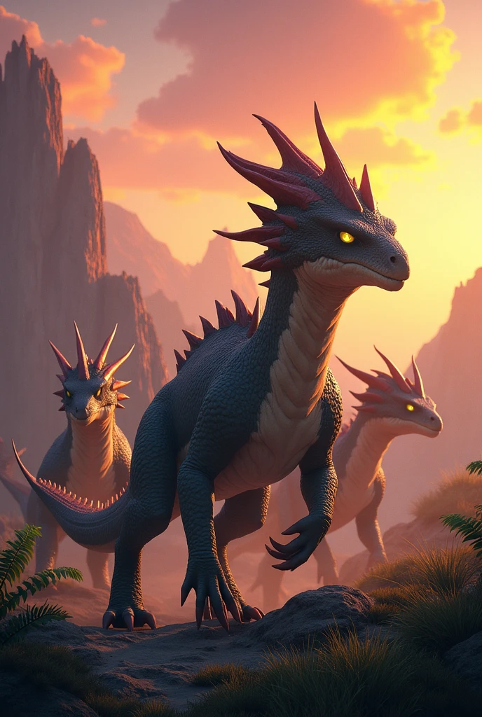 Extremely detailed, ((monsterevolution)),(evolution:1.2),(giant),8k, high quality,highres,best quality, masterpiece,high detail, ((silavra art style)),3d render ultra detailed of a beautiful animal, ethereal, light rays, particles, beautiful studio soft light, rim light, vibrant detail painting, hell, <lyco:evilmon:1.0> <lora:more_details:0.5>