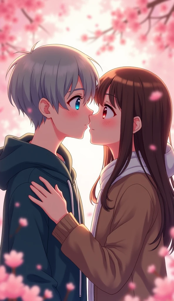 a park with a lot of greenary,fluffy hair,A dark-haired,White and brown and light blue and pink,Autumn outfit,Lower body exposed,Sticking out the buttocks,Raise your butt high and block, insertion ,Aofumi,A large amount of white liquid overflows from the crotch,cum shots,Nipple bumps,The sleeves of the clothes are a little long,You can see cleavage,steam,Moe Sleeve,Multiple people hugging each other,Hugging,- Her legs are grabbed and her crotch is wide open,blushing with embarrassment,AHE Face,Ohoface,Open eyes,I'm glad to drool,Happy smile,Holding hands,Flirting with a body that is in close contact
