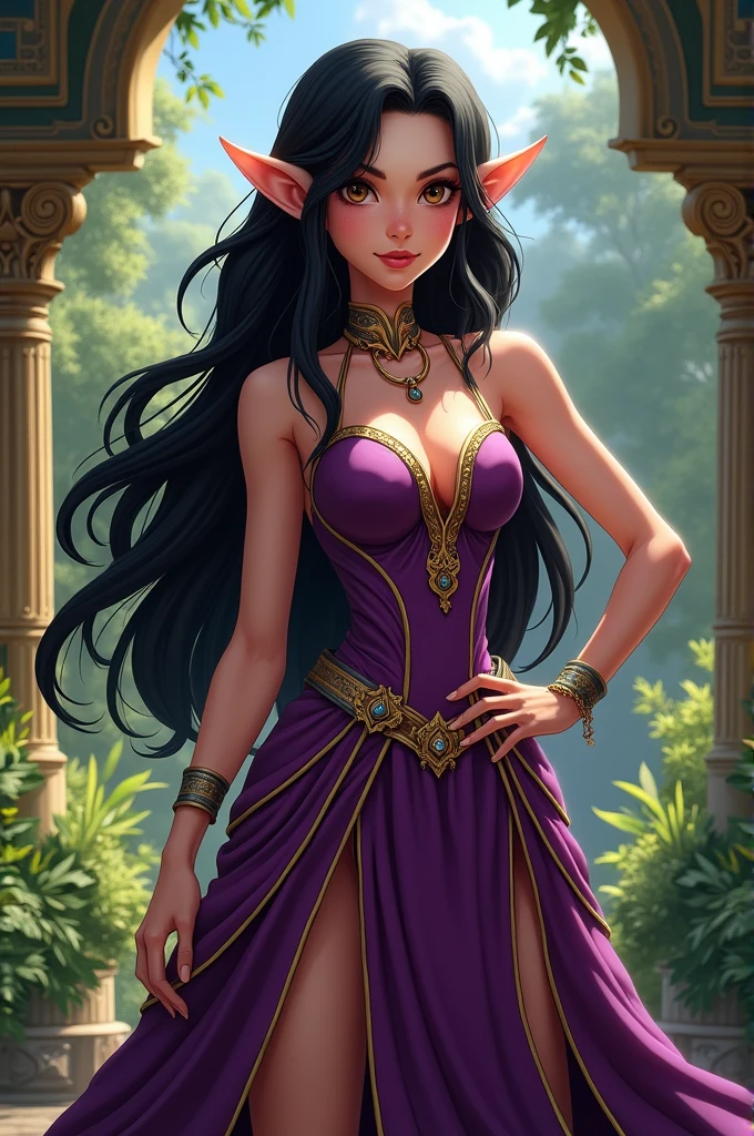 modelshoot style, (extremely detailed 8k wallpaper, Ultrarealistic:1.3),a medium shot photo of a (beautiful 20 years old female warrior of Equatorial Guinean origin with a (very detailed very long hair with an intricate hairstyle:1.3)) , Intricate, High Detail, dramatic, photo realistic, HDR, UHD, photography, subsurface scattering, (depth of field:0.3), (full body shot:1.3), full-length portrait, fantasy setting, village background, Style-Princess