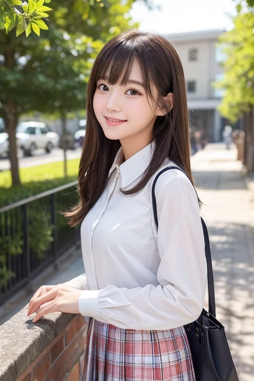 Top quality, 1 beautiful Japanese girl, 13Age, Brown Hair,idol,Short skirt,Cute,Smile,Chile show