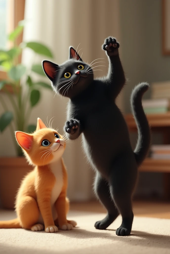 top-quality, masterpiece, Rough pixel art, Pixel art, Cat standing and dancing, Cats dancing around