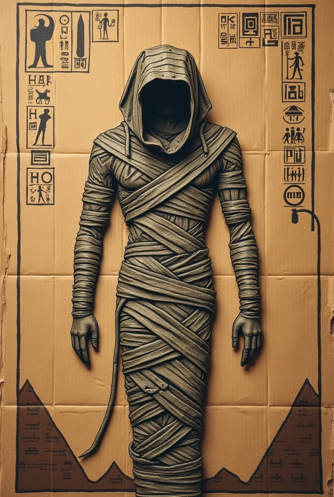 Blue full body bandage mummy
