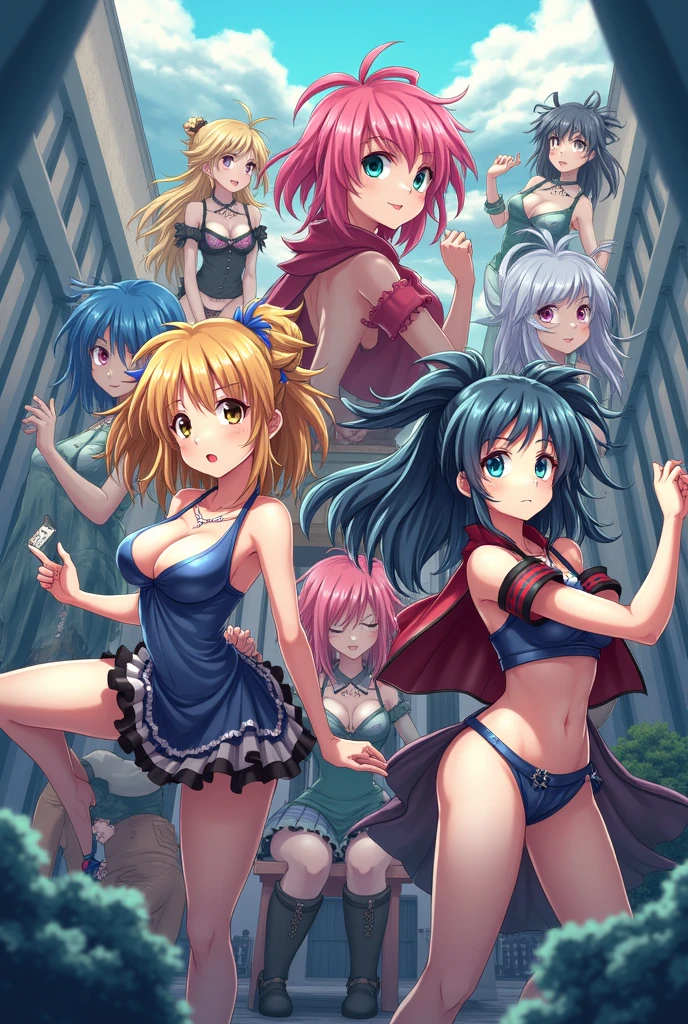((masterpiece、Highest quality、Detailed Anime))、Carnival of Rio、parade、Japanese downtown shopping street:1.2、(Naked Cute Girls3People and above、:1.3、smile、dance:1.3、samba dance dress)、(((Pussy、tits)))、(Glowing Skin、Flashy and gorgeous accessories:1.3、Fishnet tights、Black Hair)、Visitors々