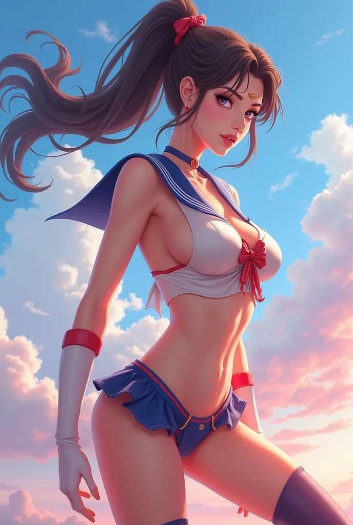 masterpiece, best quality, beautiful art, high resolution, well formed hands, body and fingers, 1 woman, solo, wonder woman Kate Upton, tiara , long hair,, adult, big breasted, cleavage, full body, sexy and skimpy outfit , gorgeous legs and thighs , dancing seductively and erotically, turning backwards and forwards, showing her back and front, showing her butt, bikini thong, smiling joyfully, looking at the viewer, flirting, beach environment