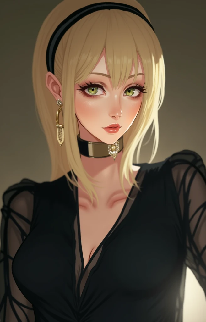 (1 woman, mature, short messy blonde hair, black tight latex suit, long jhumka earrings, detailed alluring eyes, smooth detailed lips, beautiful face, smiling, red lipstick, bangles, saggy breasts, photorealistic, 8k, hyperdetailed, vibrant colors, studio lighting, masterpiece, cinematic composition, dramatic lighting, intricate details, highly realistic skin textures, volumetric lighting, beautiful intricate jewelry, warm color palette, natural lighting, elegant pose, beautiful detailed expression, hyper realistic rendering, seamless blending, flawless skin, glowing skin, delicate features, breathtaking realism, striking composition, tall, necklace, full body view)