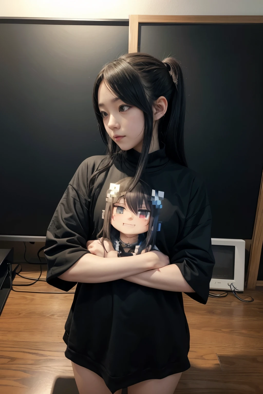 ((:1.2,6 ye)),(random pose),(random kids clothes:1.5),(Thin type:1.8),(big breasts),(random hairstyle),(Highest image quality,(8k),ultra-realistic,best quality, high quality, high definition, high quality texture,high detail,beautiful detailed,fine detailed,extremely detailed cg,detailed texture,a realistic representation of the face,masterpiece,Sense of presence)