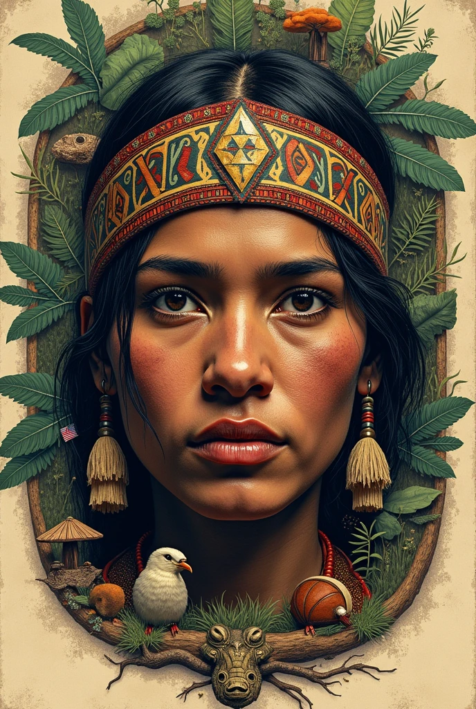 beautiful busty topless native American African woman, detailed face and body, beautiful detailed eyes, beautiful detailed lips, long eyelashes, intricate tribal tattoos, flowing hair, striking pose, natural outdoor setting, sunlight filtering through trees, lush greenery, (best quality,4k,8k,highres,masterpiece:1.2),ultra-detailed,(realistic,photorealistic,photo-realistic:1.37),warm color tones,dramatic lighting