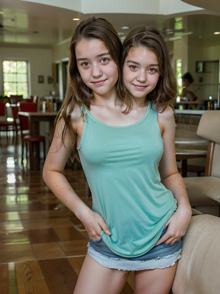(conjoined_dicephalus), (2heads), (30-year-old white girl and a girl:1.5)