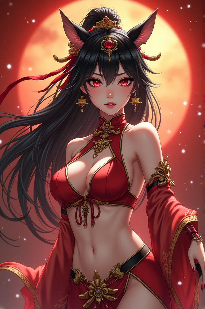 best quality, intricate details,
1woman, madure woman, robe, glowing red eyes,
