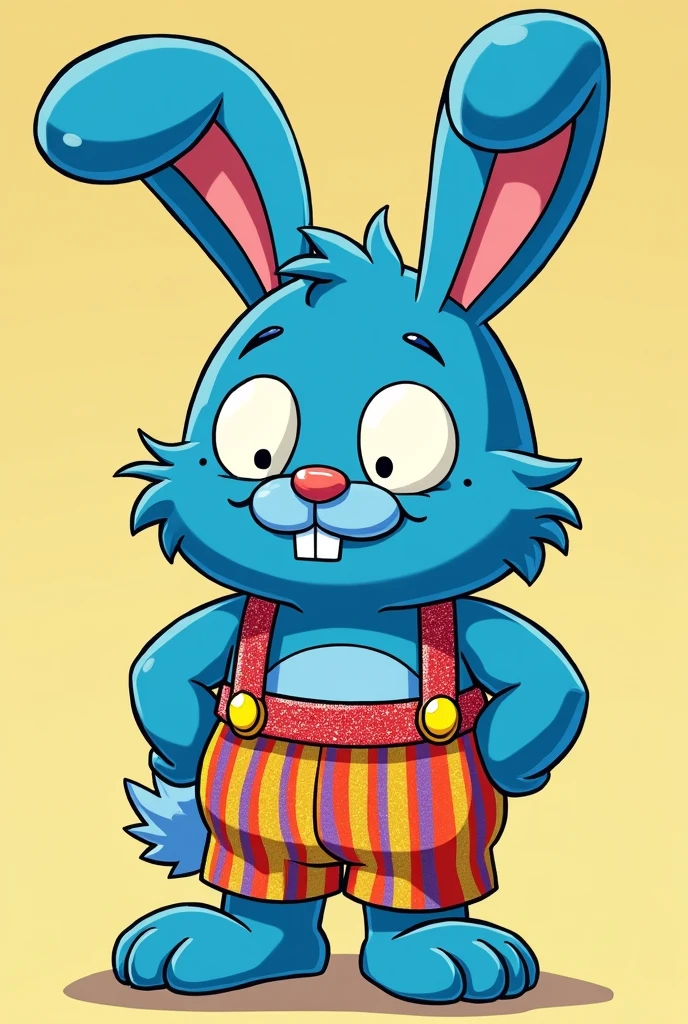 (best quality,highres:1.2), realistic, detailed illustration, Toy Bonnie from Five Nights at Freddy's, playful and vibrant colors, cute and friendly expressions, adorable and fuzzy texture, in a style for kids, with emphasis on the facial features such as big round eyes, a small button nose, and a wide smile, showcasing its charming personality, joyful and energetic pose with its feet visible, (big cock), (nice long cock)