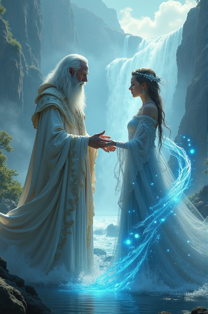 8k image of a translucent spirit wraps its arms around an incarnate person, as if protecting them from some unseen danger. The person's expression shows relief and security as they feel the protective presence of the spirit. (artwork, side lighting, detailed: 1.2), HDR,