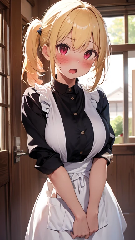 mastute piece,Best Quality,insanely detailed,8k cg,nsfw,
1girl,(maid's clothes,breast out,no bra,no panties,bare breasts,bare teats),blush,shy,ecstasy face,gasping,trembling,light yellow hair,perfect breasts,perfect nipples,open mouth,
livingroom,