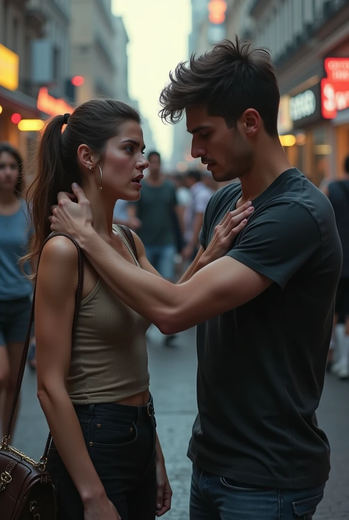 Man and woman having wild sex while several people watch in shock at the scene 