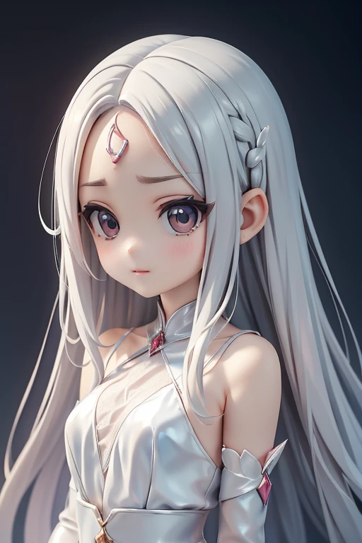 princess、おprincess様、girl、Girl、、Slender、Silver Hair、Long Hair、Part your hair in the middle、Perm、The forehead is visible、Forehead is visible、、Being petted
