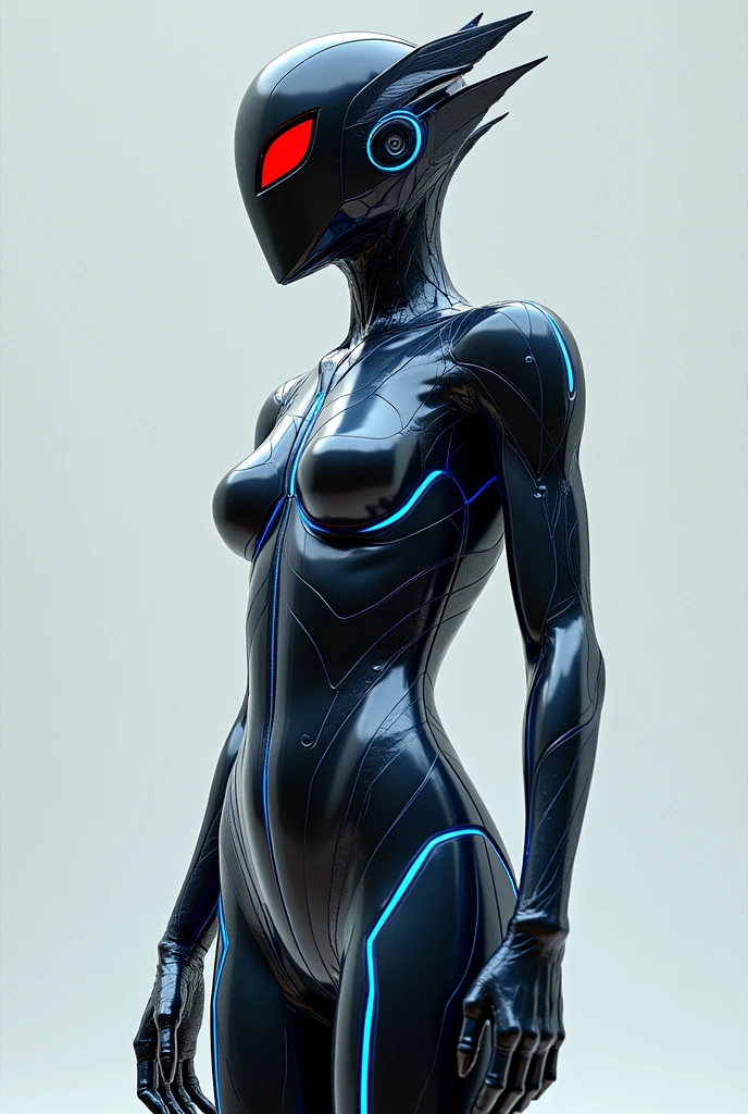 "Cybergenesis: The Awakening"
A female AI humanoid robot stands in a dimly lit, futuristic setting. Her face is a captivating blend of human-like features and metallic components. Her skin appears lifelike, with a subtle glow, but upon closer inspection, it reveals intricate circuits and wires beneath the surface.
Her eyes are piercing and intelligent, with a hint of curiosity and self-awareness. A metallic headpiece adorns her head, partially obscuring her face and giving her an otherworldly appearance.
The robot's body is a seamless integration of organic and inorganic elements. Her torso is covered in a sleek, metallic exoskeleton, with visible joints and hinges that allow for fluid movement. Wires and circuits snake across her abdomen, pulsing with a faint blue light.
Her arms and legs are a mix of human-like limbs and robotic parts. Metallic fingers end in sharp, pointed tips, while her legs are a combination of synthetic muscles and hydraulic joints.
The background is a futuristic cityscape, with towering skyscrapers and a hazy, neon-lit sky. The robot stands in the foreground, her gaze fixed on the viewer, as if contemplating her own existence and the blurred line between humanity and technology.
The image captures the essence of a being caught between two worlds, a creation that challenges the boundaries of what it means to be human and what it means to be machine.