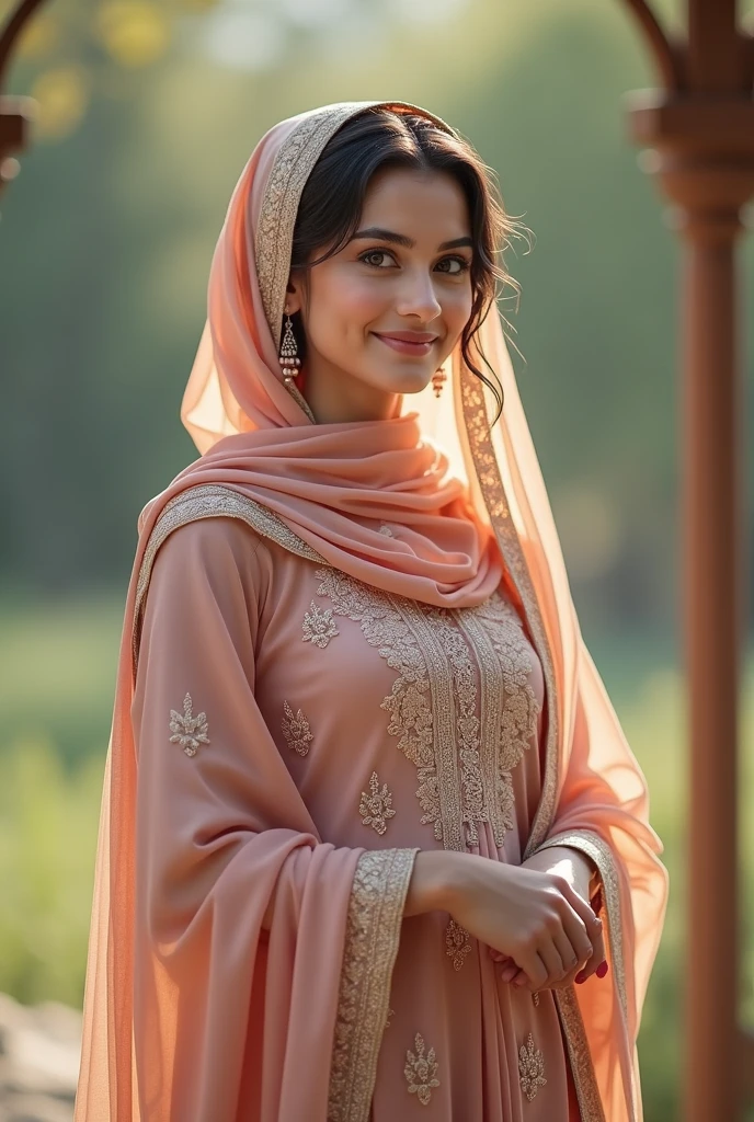 I want same this girl more image on air port background airplane in Pakistani kurta pajama and also duphata on his head