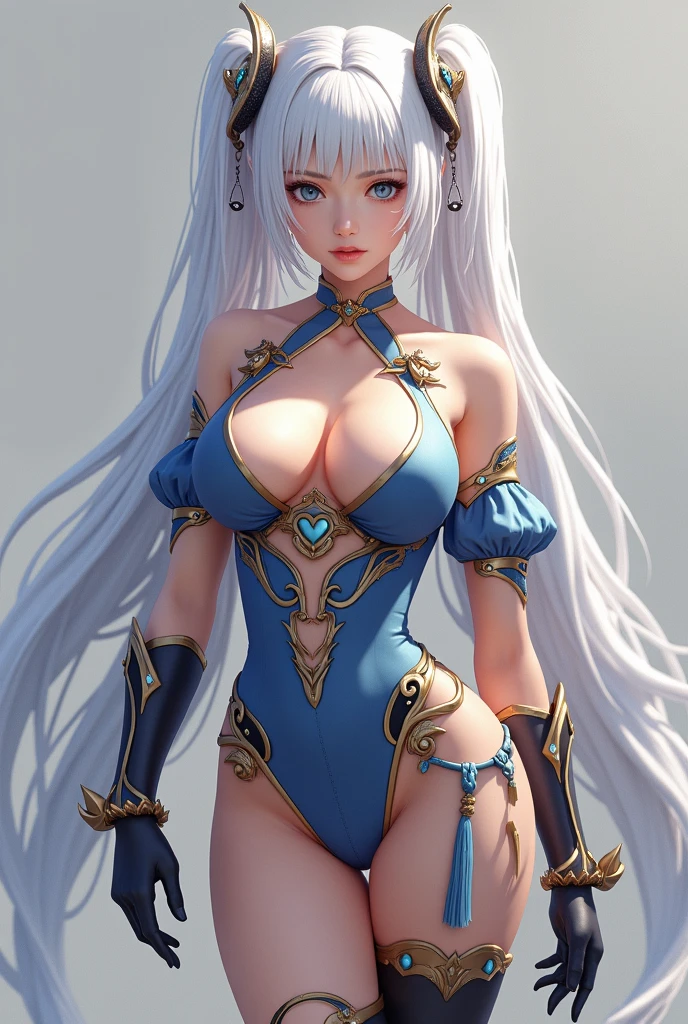 a close up of a woman in a silver and blue dress, chengwei pan on artstation, by Yang J, detailed fantasy art, stunning character art, fanart best artstation, epic exquisite character art, beautiful armor, extremely detailed artgerm, detailed digital anime art, artgerm on artstation pixiv, armor girl