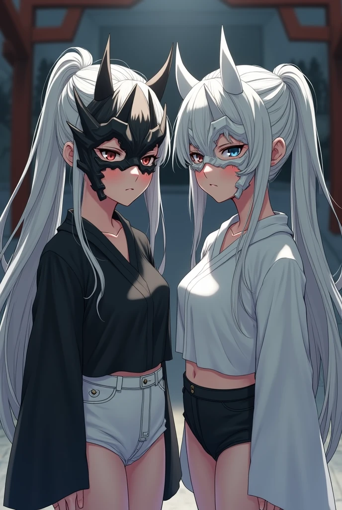 ((best quality)), ((highly detailed)), absurdres, extremely detailed face, beautiful face, (detailed eyes, deep eyes), (1girl), <lora:ZoomLayer:1>, IncrsZmLayer, zoom layer, dynamic pose, full body, very wide shot, ((panda girl)), (panda ears), fluffy, (multicolored hair, black hair, white hair), (black domino mask, face paint), short hair, blue eyes, chinese_dress, pelvic curtain, (monster girl), bamboo, (outdoors, in a resort, evening, night sky, stars, blood moon, shooting star), <lora:abe_tomomi:.8>, abtm