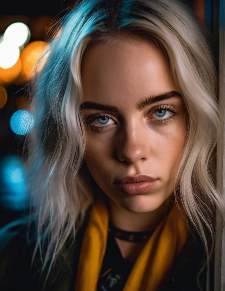 cinematic photo professional close-up portrait photography of the face of a beautiful (((ohwx woman))) at Vestibule during Night, Nikon Z9   . 35mm photograph, film, bokeh, professional, 4k, highly detailed, ruiva, mulher ruiva 