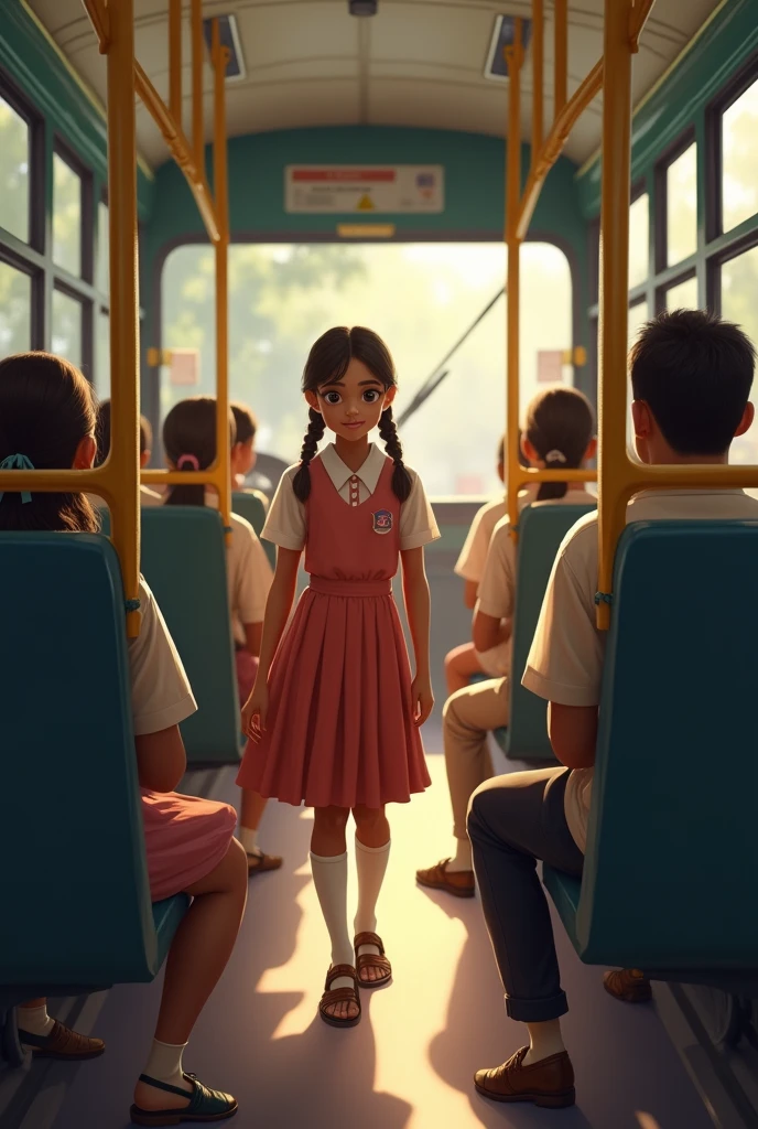 ((Highest quality, 8k, RAW Photos, masterpiece :1.3)), (Realist、Realist:1.37), very detailed, crowded train, girl using school uniform, hands on hips