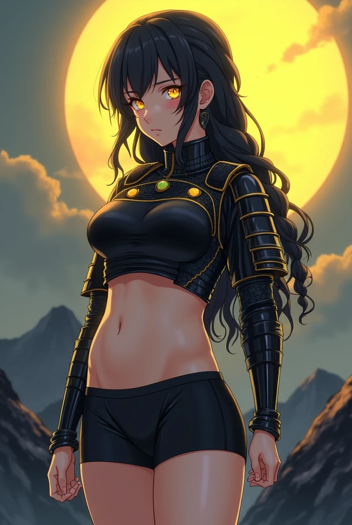 (masterpiece:1.4),(best quality:1.4), soft lighting, sunny light, beautiful face, beautiful eyes, cowboy shot,
Annerose, 1girl, solo, female mature, black hair, long hair, (yellow eyes:1.4), large breasts, bodysuit leather, skin tight, hair intakes, covered breasts, exquisite eyes detail, exquisite character design unity details 8k hdr, professional art, landscape, (solo:1.5, 1girl:1.4, cowboy shot:1.5), day, stand in the middle of lake surrounding by waterfall natural, sexy body, milf, 35 years old girl, big thighs, sexy waist, fully covered breasts