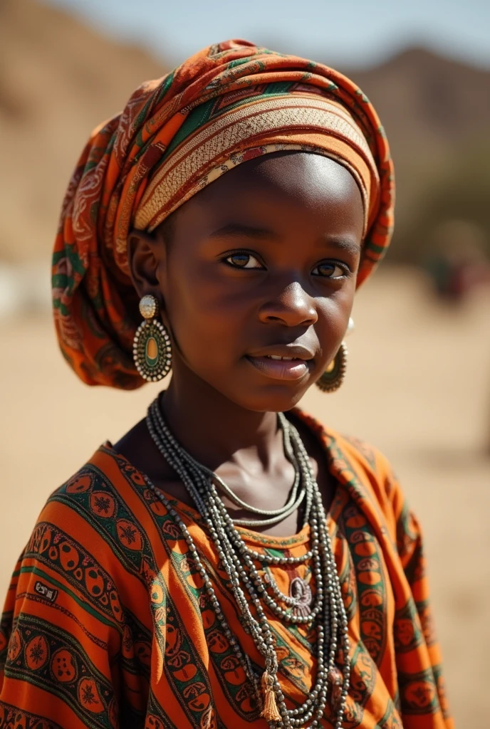 Fille, Africain, noir, The eyes of Anbar, cheveux longs, to 19 years, Showing all the beauty of the Visagw