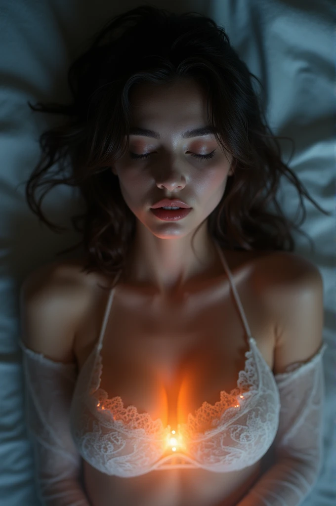 Woman caressing her vagina