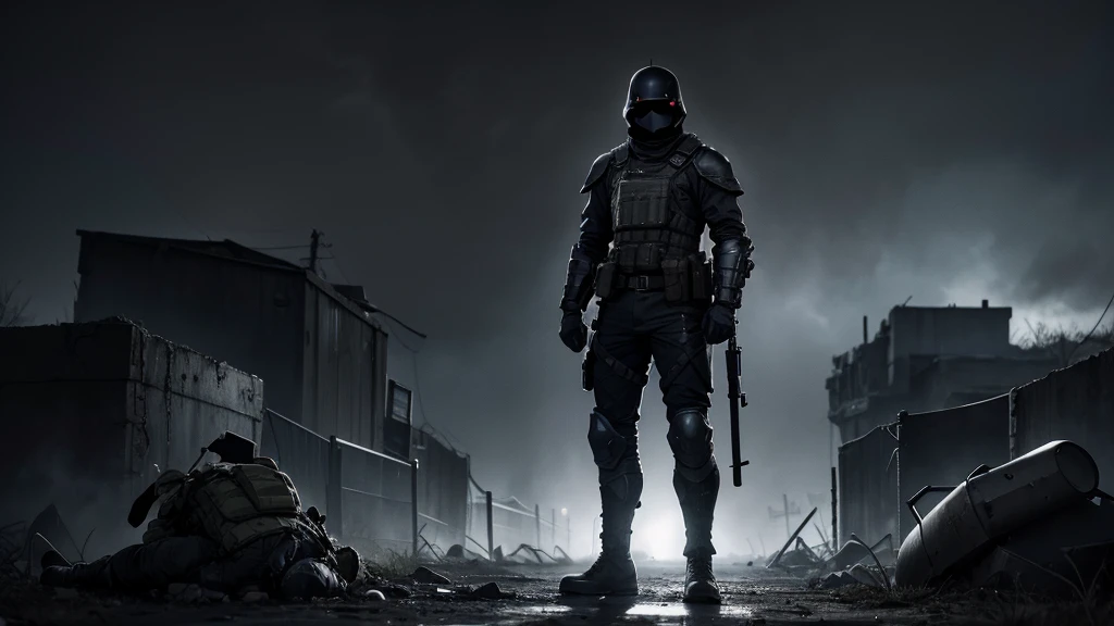 a desperate chase, first person perspective,  running through dark empty streets, echoing footsteps, the sack man slowly approaching, sense of anguish and urgency, cinematic, atmospheric, haunting, dramatic lighting, high contrast, moody, (best quality,4k,8k,highres,masterpiece:1.2),ultra-detailed,(realistic,photorealistic,photo-realistic:1.37),HDR,UHD,studio lighting,extreme detail description,professional,vivid colors,horror,cinematic