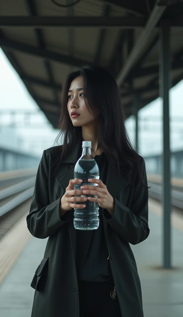 A beautiful girl natasa from UP
has drinking water at railway station