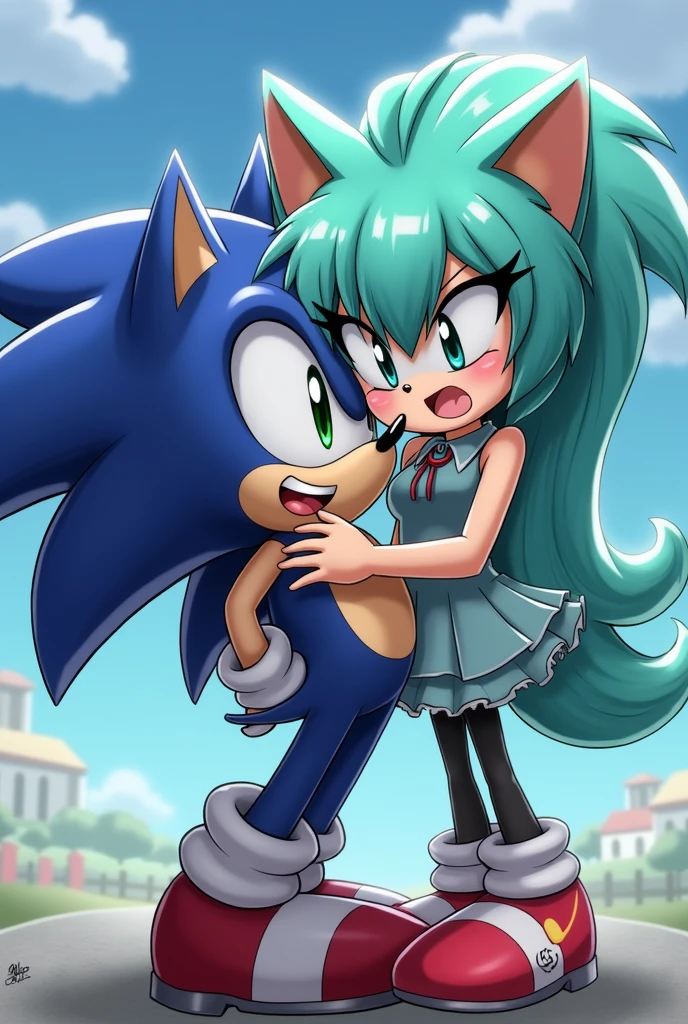 twin girls, 2 girls, , Draconic girl, blue hair, silky hair, , anime style, small breasts, blue eyes, older sisters dick in mouth, younger sister sucking dick, nude, green draconic wings, high quality, detailed body, detailed eyes, detailed face, masterpiece, glistening body, best quality, skinny, :3, fucking, anthro, dragon, lime body, lime scales, tail, canine pussy, perfect lighting, perfect shadows, perfect eyes, perfect hair, perfect face, gorgeous body, laying on bed, legs open, showing vagina,