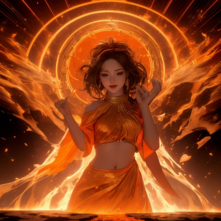 Red-skinned woman, Beautiful figure,an ultrafine detailed painting, lava and fire goddess,(primitive:1.2),(realisticlying:1.4),(Sharpness:1.2),(A woman who is),16 yaers old,(((body high:1.5))),(((Gemstones refract dazzling light))),((middlebreast:1)),(Abs:0.7),(glute:1.2),(healthy-looking skin, Thin skin, seductiveexpression, 二重まぶた,Jelly textured lips, Glowing lips,Small upturned lips,There is an eye in the middle of the forehead,(No clothes),The skin shines,(((Flawless skin texture))),Real pores,ctextured skin,choker necklace,Yingluo,(Wear gemstones,pearls,hisui,amber,),((Gorgeous and exquisite crown,gemstone setting)),(Dynamic hair,Hair hanging down the shoulders,Beaded hairpins,Nobile,Wet skin texture),Glossy glossy skin,Glowing skin,Radiant hair,eyes looking at the lens,The head is illuminated with an aperture,The body shines,
High quality detailing, Cinematic lighting,((Contre-Jour)),absurderes, unbelievable Ridiculous, hugefilesize, ultra - detailed, A high resolution, The is very detailed,best qualtiy,tmasterpiece,illustratio,The is very detailed,CG,unified,8k 壁纸,Amazing Cleavage,finely detailled,tmasterpiece,(((dynamicposes))),(((A fighting stance))), ((Correct anatomy)),(((Correct dissection))